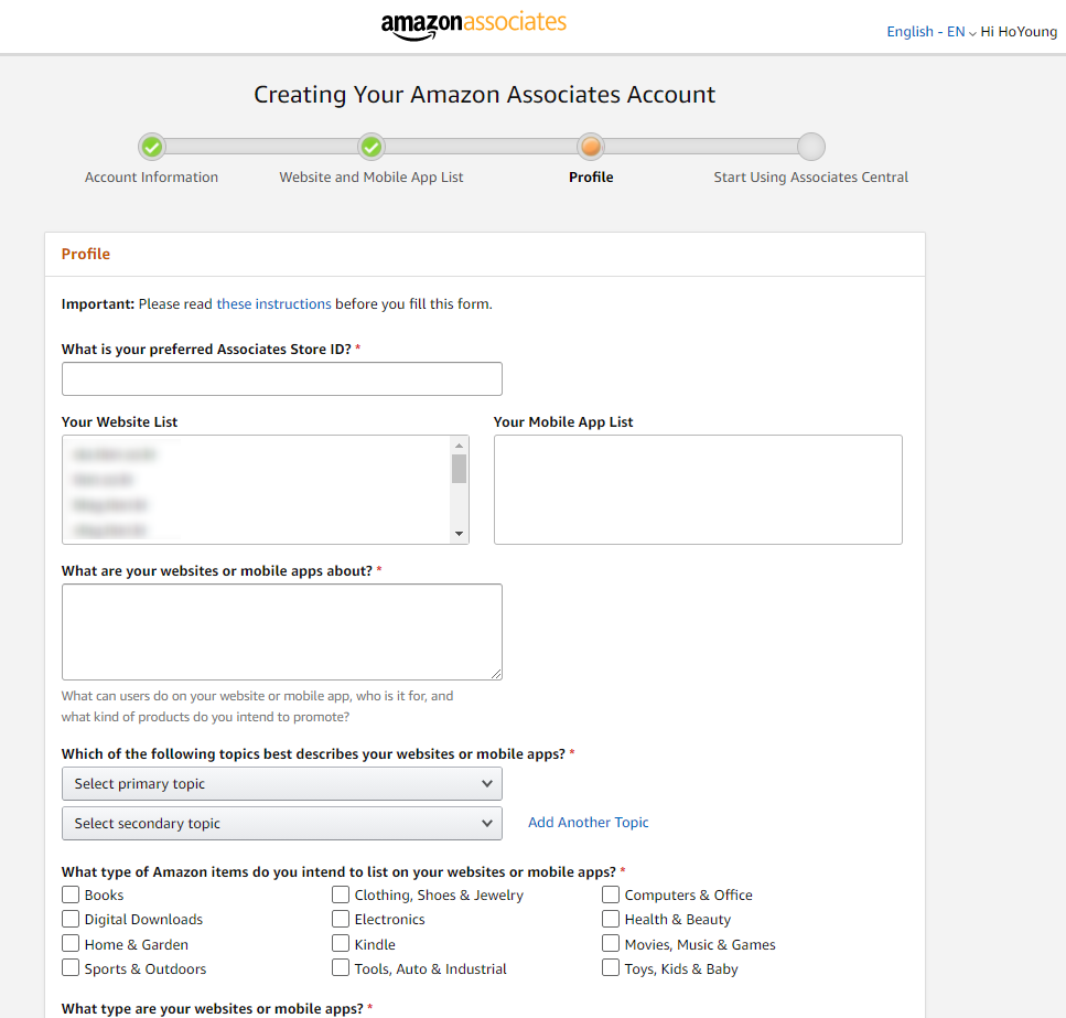 941 amazon affiliate marketing 아마존 어필리에이트 가입
