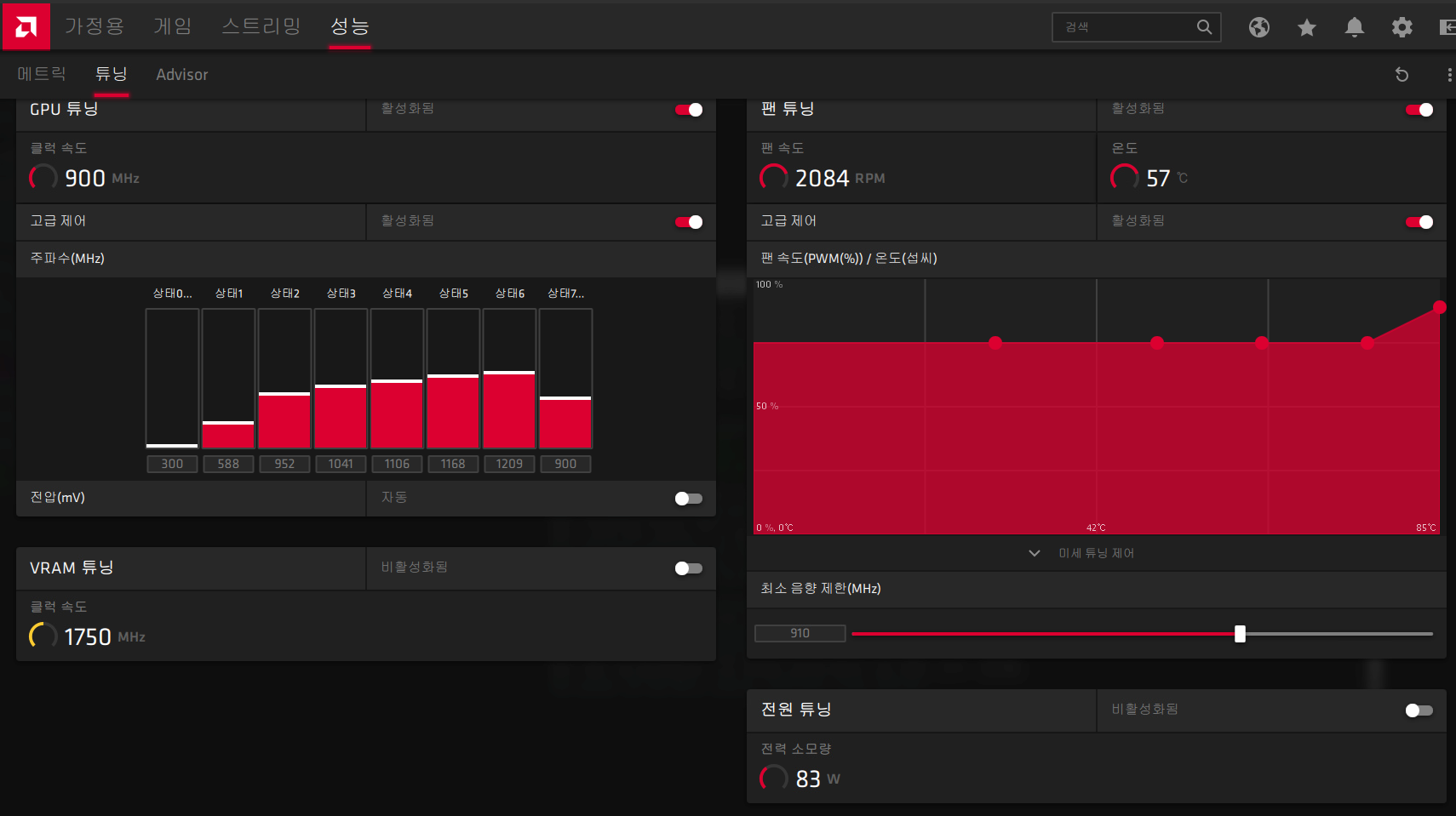 RX 570 mining settings value