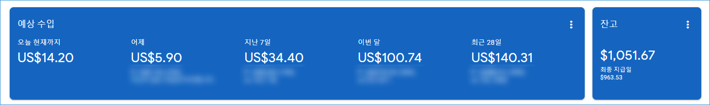 유튜브 애드센스 수익 확인 8월 841달러 11 963 유튜브 애드센스 수익 확인 8월 841달러