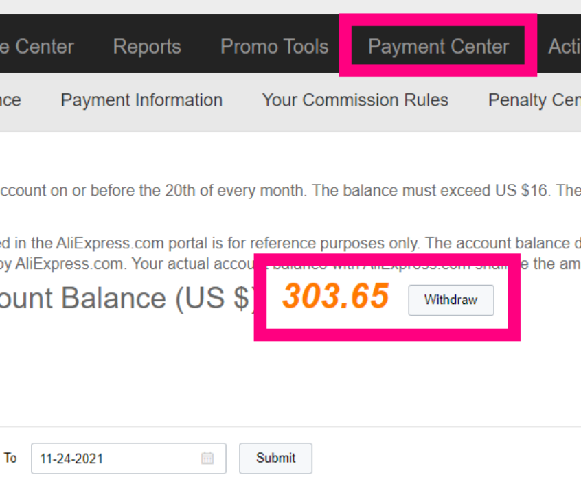 알리익스프레스 어필리에이트 수익 $303 출금 신청 1 332 알리익스프레스 어필리에이트 수익 $303 출금 신청