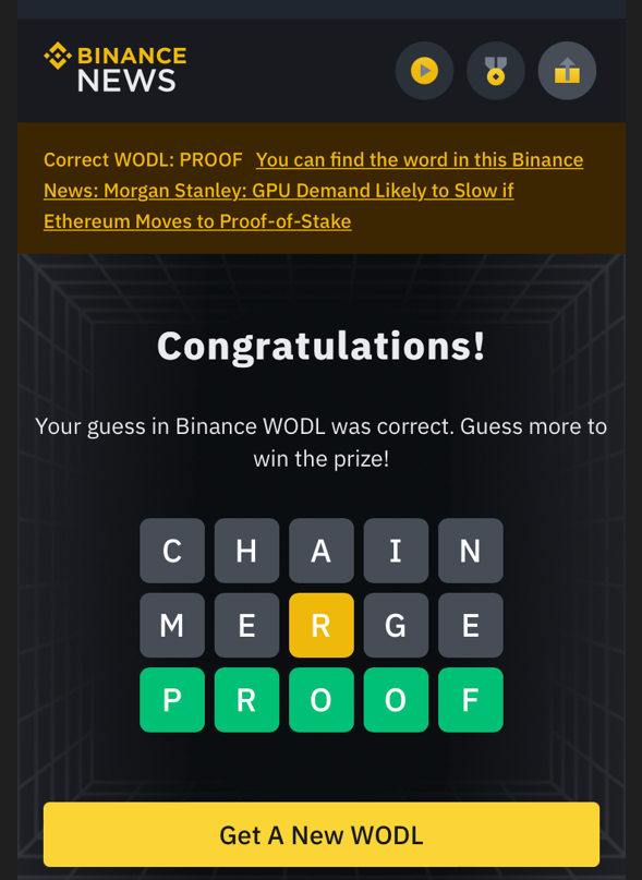 465 binance words 5 letters answers WODL List